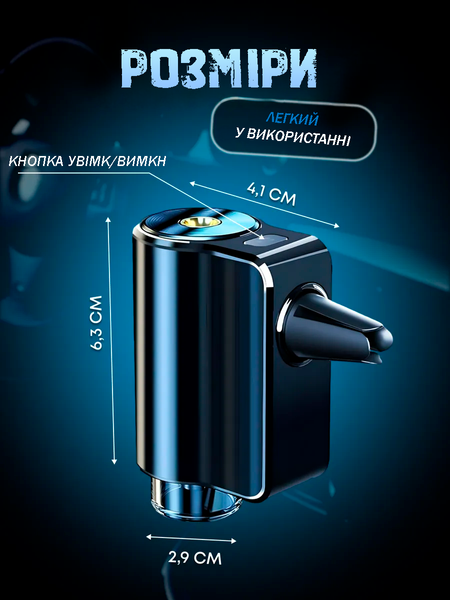 Автомобильный ароматизатор Intelligent Car Aroma, перезаряжаемый, USB, 3 аромата в комплекте 1000191 фото