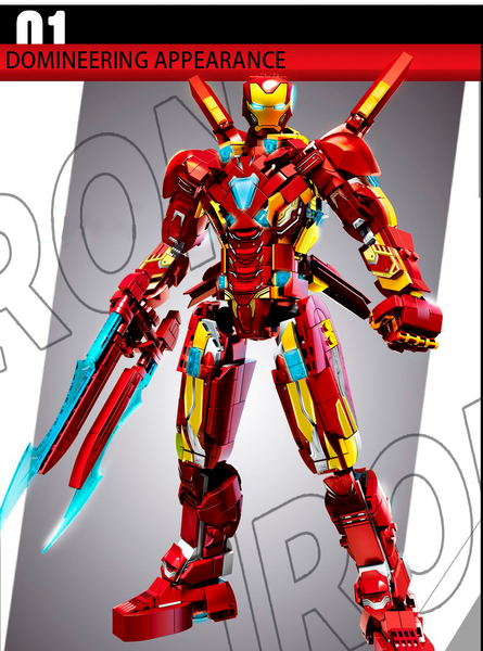 Конструктор Залізна Людина Iron Man Marvel 1568 деталей сумісний з Лего 1000222 фото