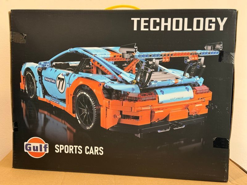 Конструктор машинка Porsche GT3 Gulf Technic, 2863 деталей, совместимый с LEGO, технический набор 1000235 фото